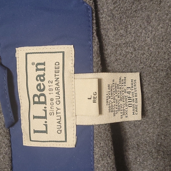 Dark Blue L.L. Bean Warm Up Bomber Jacket - Picture 7 of 8